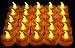 Tea Lights 24 Pack LED Flamless Candles 100H Battery Operated Tealights Warm Yellow Flickering Light for Wedding Party Diwail Halloween Decoration