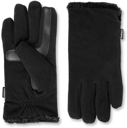 isotoner womens Stretch Fleece Glove - Microluxe Black One Size at