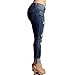 VICVIK Women Knee Skinny Denim Distressed Ripped Boyfriend Jeans (M)