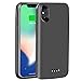 iPhone X Battery Case - Tech Care 6000mAh Portable Charging Case Rechargeable Protective Extended Battery for iPhone X 5.8 inch (Black)