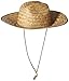 San Diego Hat Co. Men's Straw Lifeguard Hat with Adjustabel Chin Cord