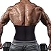 TOAOLZ Mens Sweat Sauna Suit Waist Trainer Neoprene Workout Body Shaper Slimming Corset Adjustable Belt Back Support Band Black