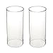 Clear Candle Holder Glass Chimney for Candle Open Ended Clear Glass Lamp Shade Open 2.8