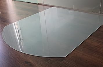 Milchglas Glasbodenplatte Funkenschutzplatte Kaminplatte Glas Ofen Platte Bodenplatte Kaminofenplatte Unterlage (Milchglas Se