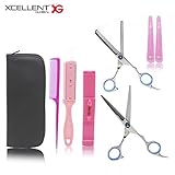Xcellent Global Hairdressing Scissors Tool Kit Bang Hair Scissor Thin Flat Cut Cutting Teeth Barber Scissors Combination Set BT017
