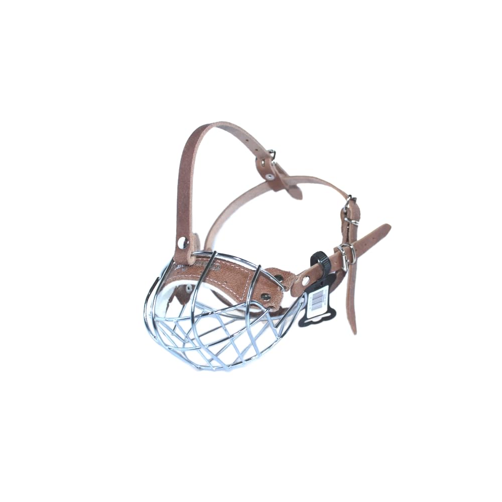 L&J Pets Uk Metal Basket Muzzle for French Bulldog | Basket Muzzle for Frenchies Strong Metal muzzle