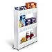 Laundry Room Organizer and Slim Storage Cart - Mobile Wheels Shelf with 3 Tiers Skinny Thin Shelves for Narrow Slim Space Between Washer and Dryer Perfect as Cleaning Supplies Organizer