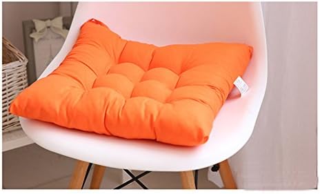 WayOn Square Soft Seat Chair Cushion Pads Nonslip Back Support Pillow Tatami for Back Pain and Sciatica Relief Home Office Decor Orange