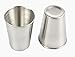Yueton Set of 4 Stainless Steel Shot Cups Drinking Vessel with Black Leather Carrying Case (70ml)