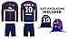 Fan Kitbag Neymar Jr #10 PSG Home Long Sleeve Soccer Jersey & Shorts Paris Saint Germain Youth Kids Home ✓ Premium Gift Picture Backpack