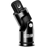 MTO Universal Joint Set 1PCS, 1/4"Drive Swivel Socket Set, Socket Adapter Set for Any Angle, Impact Grade CR-V Steel, for Wrench Ratchet Use
