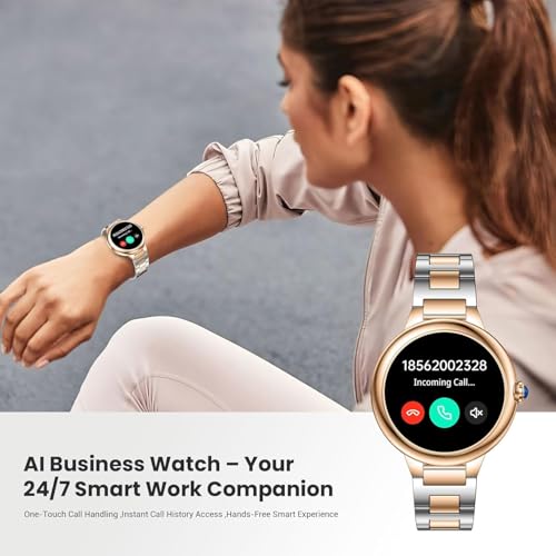 2026 Luxury Smart Watch for Women, 1.19" AMOLED Display, DA GPT Smartwatch, Heart Rate, Blood Oxygen Pressure, Sleep Monitor, 107 Sports Modes Fitness Tracker, Compatible with iOS & Android
