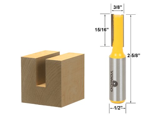 Yonico 14157 Straight/Dado Router Bit with 3/8-Inch x 3/4-Inch 1/2-Inch Shank