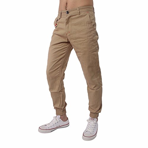 Edenun Men Trousers Harem Sweatpants Slacks Casual Regular Sportwear Baggy Comfy Tapered Trouser Legs Khaki Pant