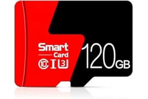 120GB MicroSD Card with Adapter, A1, C10, U1, 150MB/s Read for Smartphone, Tablet, Gaming, Full HD Video, Black