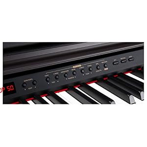 Classic-Cantabile-DP-50-RH-E-Piano-Digitalpiano-mit-Hammermechanik-88-Tasten-2-Anschlsse-fr-Kopfhrer-USB-LED-3-Pedale-Piano-fr-Anfnger-Rosenholz