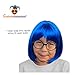 Costume Adventure Royal Blue Bob Wig and Glasses Costume Wig Set - One Size