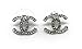KC Luxury Classic Silver Earrings With Crystals