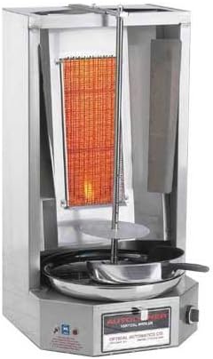 Autodoner 3PGM-LP Optimal Automatic Single Vertical Broiler for Gyros, Liquid Propane, Stainless Steel