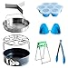 8-Piece Accessories for Instant Pot 5,6,8 Qt, Steamer Basket, Springform Pan, Egg Steamer Rack, Egg Bites Mold, Oven Silicone Mitts, Food Kitchen Tongs, Bonus Steamer Divider, Pressure Cooker set