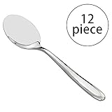 Kekow 12-Piece Stainless Steel Flatware Dinner Spoons, 8.18-INCH