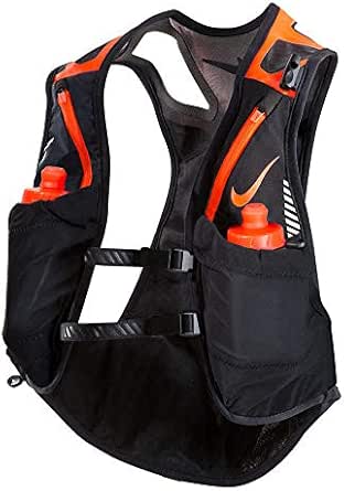 Amazon.com: Nike Trail Kiger Running Hydration Vest with 2 Bottles, Small, (Black/Total Crimson 
