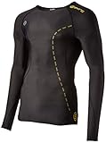 SKINS Men's Dynamic Compression Long Sleeve Top, Black, Medium