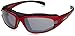 Crossfire Safety Glasses Diamondback Silver Mirror Lens Shiny Red Frame Foam Lined