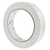 NIUTOP Premium Strong Double Sided White Foam Tape, Self-adhesive Foam Weatherproof and Dustproof Seal, ideal for Billboard / Advertising / Sign Post / Poster,3d Card Making, Home, Office, Workshop and Garage Repair Fix (20mm x 1mm x 4.5m) (White)