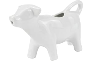 DOERDO Ceramic Coffee Creamer Milk Jug Cow Shape Sauce Pitcher Milk Creamer Ceramic Serving Pitcher Gravy Boat Gravy Bowl, 50