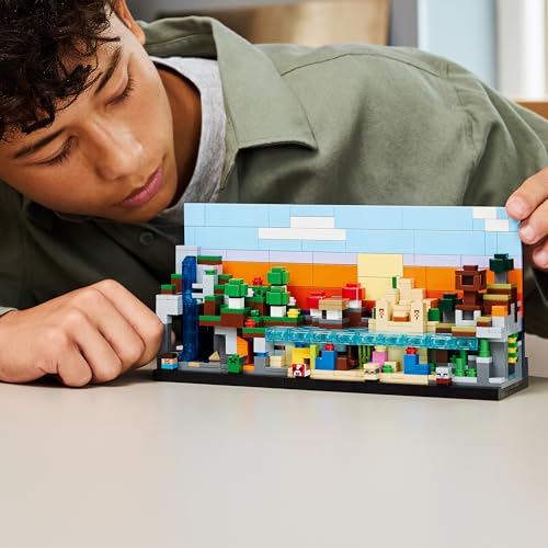 LEGO Minecraft Mini-Biome - DIY Deko Set - 3D Puzzle mit 5 Mikrofiguren - Kreatives Spielset zum Bauen und Sammeln - Gamer Geschenk für Jungen, Mädchen und Teenager ab 12 Jahren - 21589 8