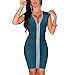 Meilun Women's Rayon Sexy V-neck Party Clubwear Bandage Dress