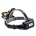 LED Headlamp Flashlight Rechargeable Waterproof 4 Modes 5 LEDs Headlight for Camping Climbing Cycling Running with 2 18650 Batteries