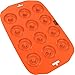 Silicone Mini Donut Maker Baking Pan Tray - 12 Holes - Pure Food Grade Non-Stick Silicone - Orange