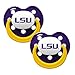 Baby Fanatic NCAA 2 Pack Baby Pacifier Louisiana State University, Holes