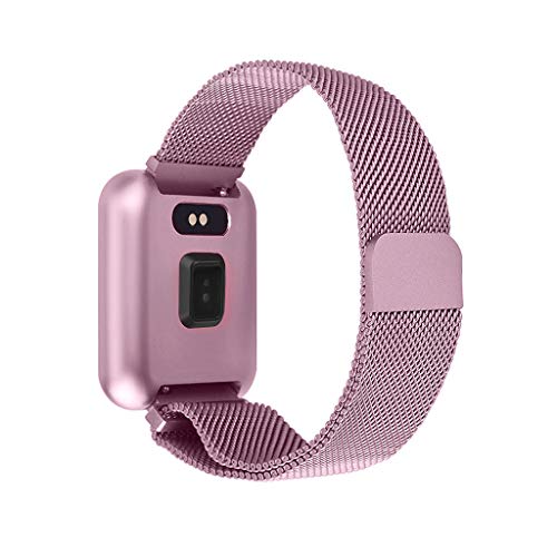 AutumnFall Bluetooth Smart Watch Heart Rate Blood Pressure Monitor Fitness Tracker Bracelet (Pink) - Thumbnail 2