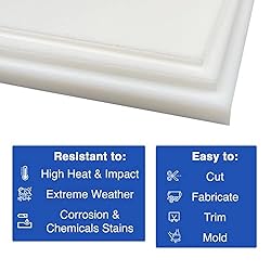Duco Natural White HDPE Sheet- USA-Made 1/8 Inch