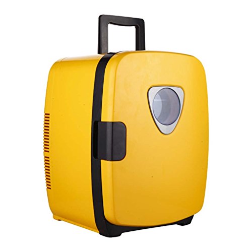 Click Here to See More Images Car Refrigerator Dual Core Cooling 20L Portable Handle Picnic Refrigerator Mini Fridge 12V Car/220V Home Dorm Room Refrigeration Mini Mini Fridge - Yellow/312943cm