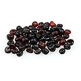 60 Loose Amber Beads - Raw Unpolished Cherry Color - 3-4mm Width - Pre-Drilled Holes Ready for Stringing Jewelry - Bulk DIY Supplies for Making Baltic Teething Necklaces, Bracelets & Jewelry