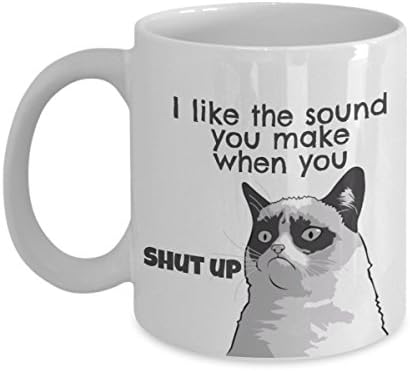 Grumpy Cat Mug, Funny Cat Coffee Mug