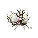 3D Christmas Wall Sticker,Ikevan 67x58cm Christmas Reindeer Waterproof Environmental Protection PVC Sticker Stereoscopic Wall Decals Sticker Home Wall Decor Gifts Colorful
