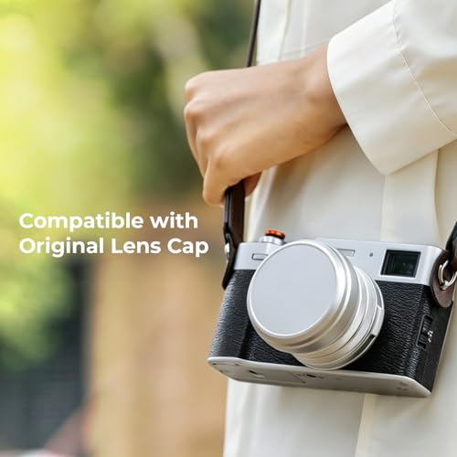 SMALLRIG Filtro UV con kit de parasol para FUJIFILM X100VI / X100V, filtro UV con 99 % de transmisión de luz, antirreflejos y anti-efecto fantasma, parasol de aleación de aluminio, color plata - 5851