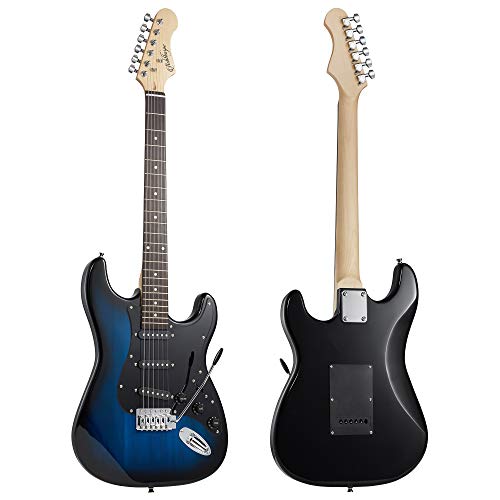 Ashthorpe 39Inch Electric Guitar (BlueBlack), FullSize Guitar Kit