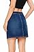 Wax Women's Juniors Cute Button Down Denim Mini Skirt (S, Dark Denim)