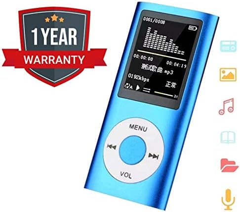Infinizy Universal Mp3 Mp4 Digital Player Screen Music Player Lossless Audio & Video Player Fm Radio Recording E-Book Reading Tf Card Read & Play
