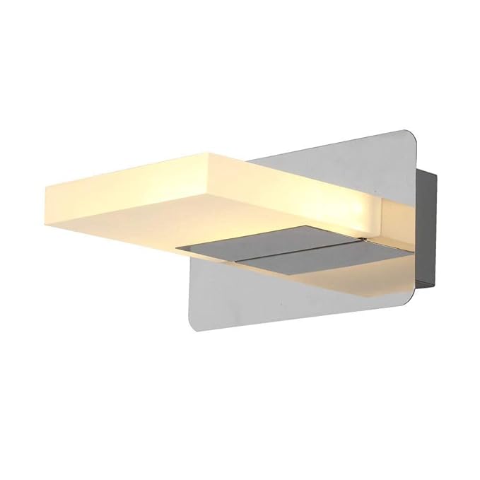Zockup 5 watt. Square Shape Long Warm White Bathroom | Mirror Light (S.S. Finish, 3 Years Warranty)