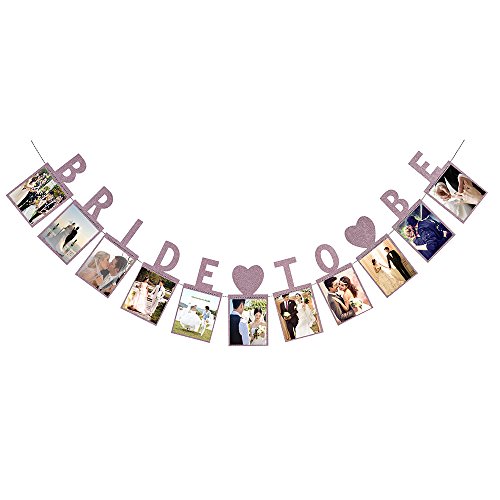 Bride To Be Photo Banner For Wedding Sign Bridal Shower Banner Hen Night Bunting （PINK）