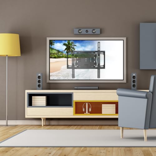 TDOO TV Wall Mount Stand for 26-75 Inch TVs - Dual Articulating Arms, Tilt Swivel Extension Wall Mount TV Bracket for Flat Curved LED LCD Screen TVs, Universal Stand Holds Up to 40kg