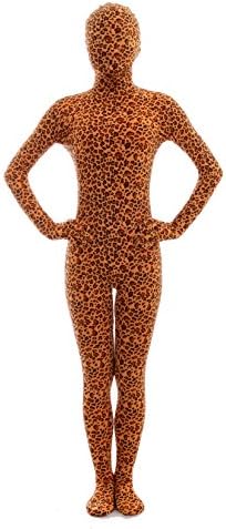 Halloween Cosplay Full Bodysuit Animal Pretend Play Leopard Dress Up Zentai Costume