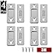 JQK Drawer Magnetic Door Catch, Thin Cabinet Magnet Ultrathin Furniture Latch for Sliding Door Closure Kitchen Cabinet Closer Cupboard(4 Pack), 15 lbs Magnet Silver, HCC200-P4